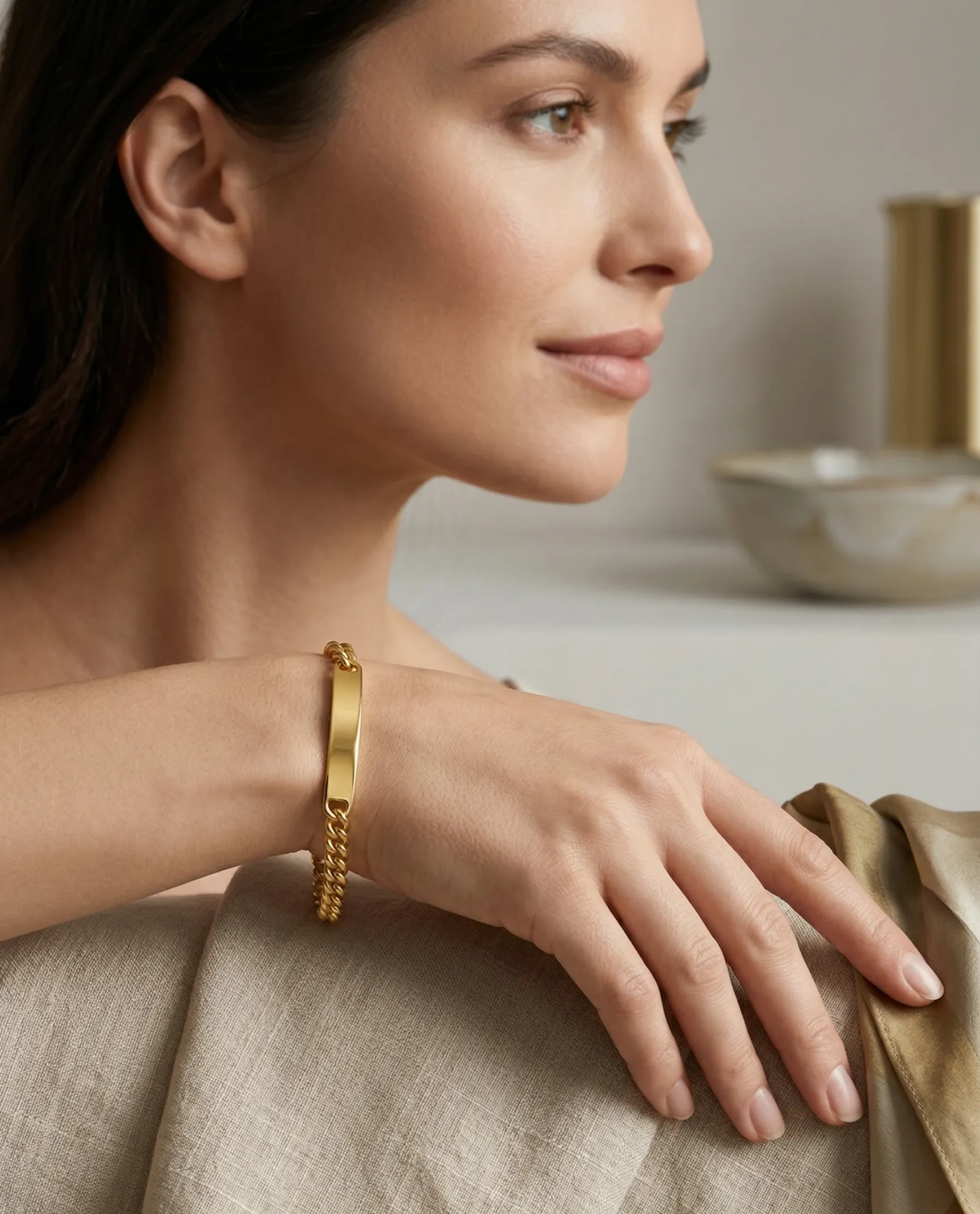 Pulsera Cubana Dorada